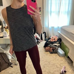 Lululemon open back grey tank size 6